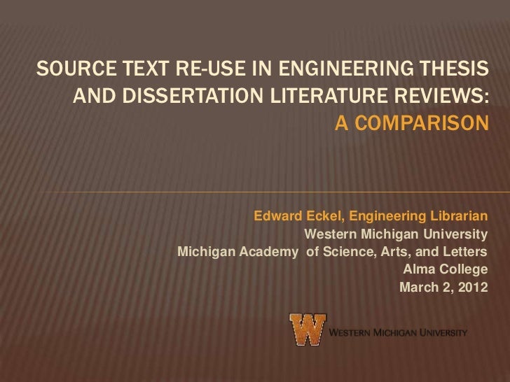 dissertations and theses text source text re use in engineering master s theses and dissertations and theses text source text re use in engineering master s theses and