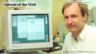 Advent of the Web
https://home.cern/science/computing/birth-web/short-history-web
John Eckman • @jeckman • #wcpub
 