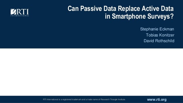 Can Passive Data Replace Active Data In Smartphone Surveys - 