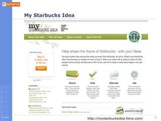 My Starbucks Idea http://mystarbucksidea.force.com/ 