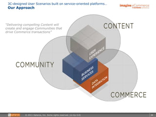 Our Approach<br />3C-designed User Scenarios built on service-oriented platforms…<br />“Delivering compelling Content will...