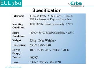 Specification
 