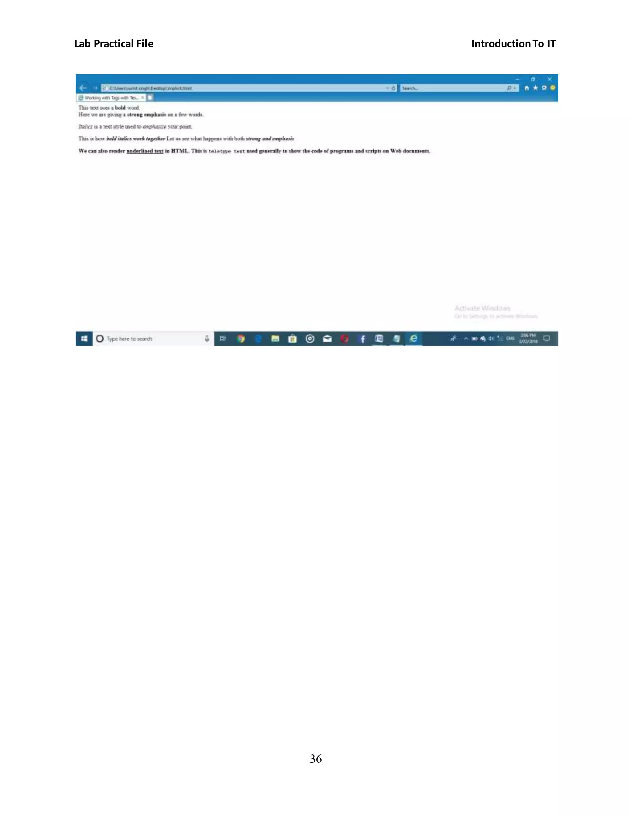 Lab Practical File IntroductionTo IT
36
 