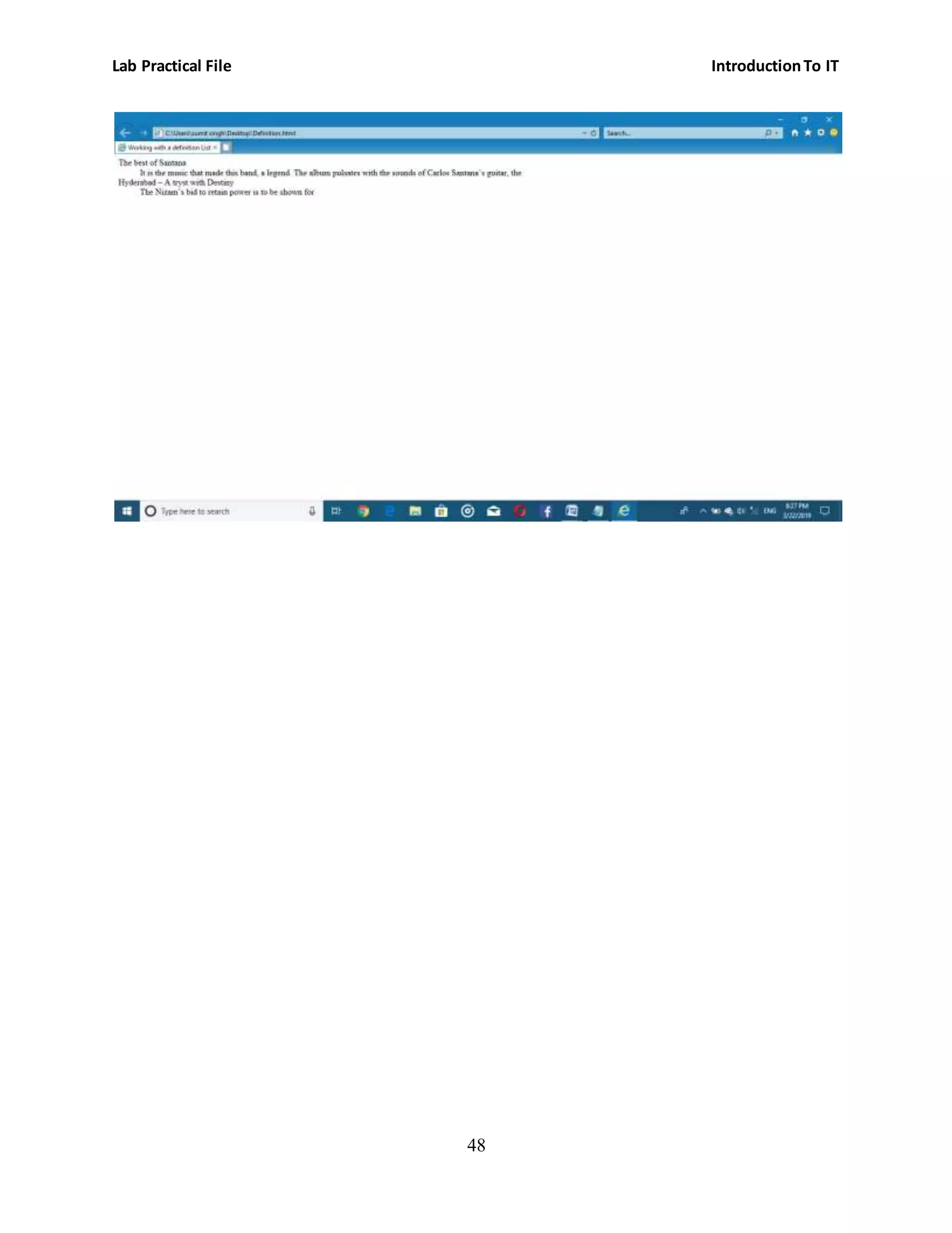 Lab Practical File IntroductionTo IT
48
 