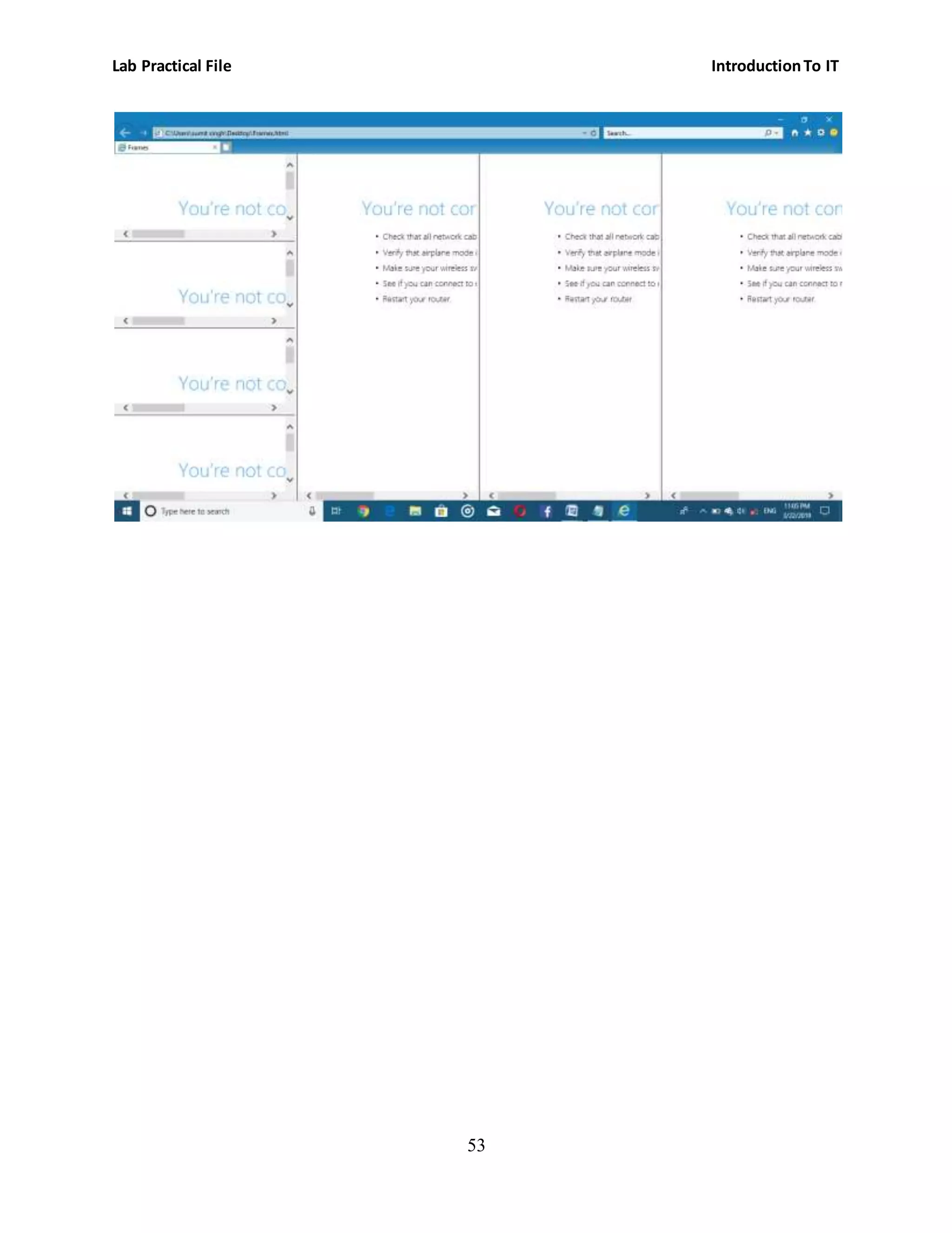Lab Practical File IntroductionTo IT
53
 