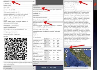 Tutorial, ECLAP 2013   33
 