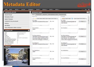 Tutorial, ECLAP 2013   34
 
