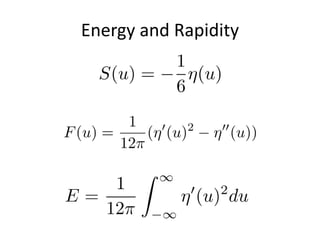 Energy and Rapidity
 