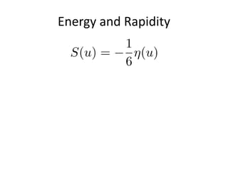 Energy and Rapidity
 