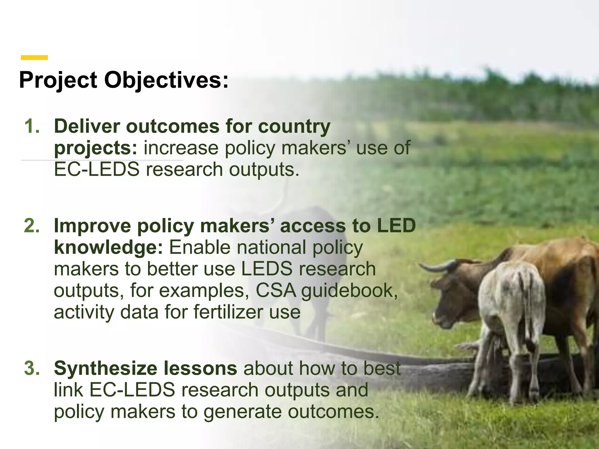 Delivering information for national low-emission development strategies