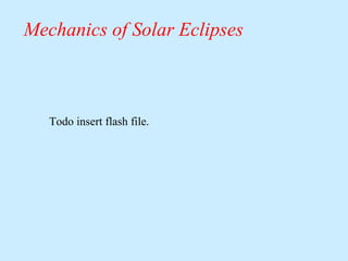 Mechanics of Solar Eclipses

Todo insert flash file.

 