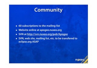 Eclipse Apogee and Nuxeo RCP