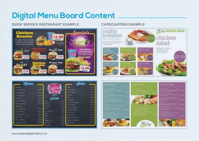 digital menu boards guide 2014 digital menu board flyer