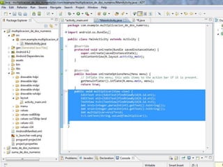 Creacion de Aplicaciones en Eclipse