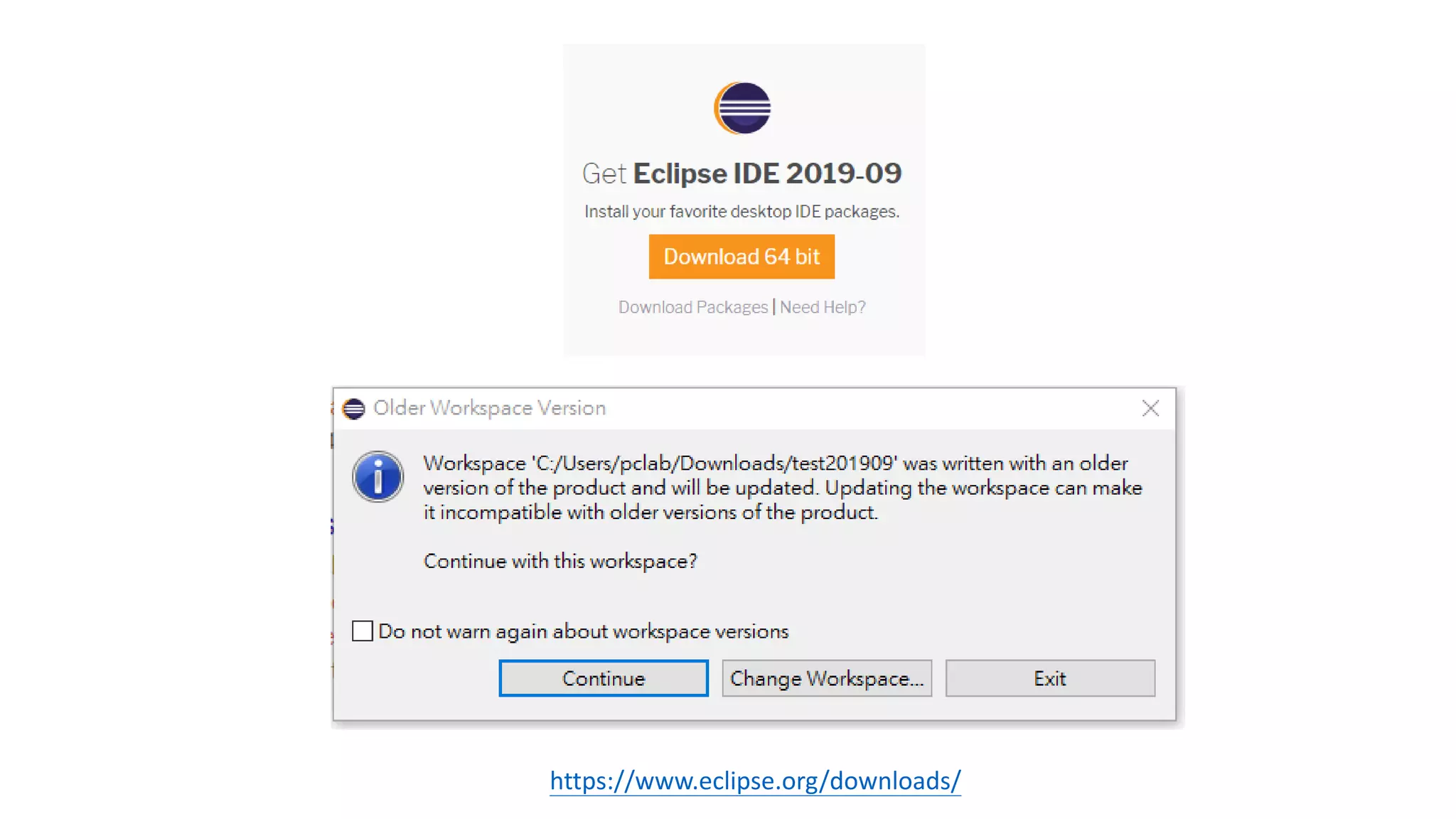 Eclipse IDE, 2019.09, Java Development | PPT