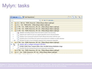 Eclipse 3.7 Tips and tricks | Copyright © IBM Corp., 2010. All rights reserved. Source code in this presentation is made available under the
EPL, v1.0, remainder of the presentation is licensed under Creative Commons Att. Nc Nd 2.5 license.
Mylyn: tasks
 