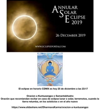 Eclipse anular solar 25 26 dic 2019