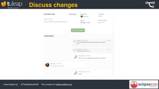 www.tuleap.org @TuleapOpenALM Your project on tuleap.eclipse.org
Discuss changes
 