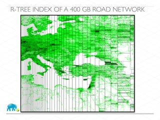 R-TREE INDEX OF A 400 GB ROAD NETWORK
 