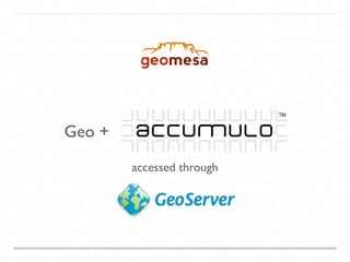 Geo +
accessed through
 