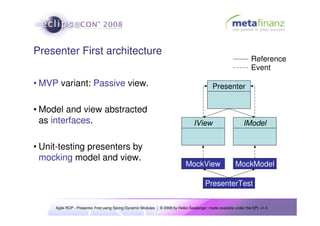EclipseCon 08 - Agile RCP