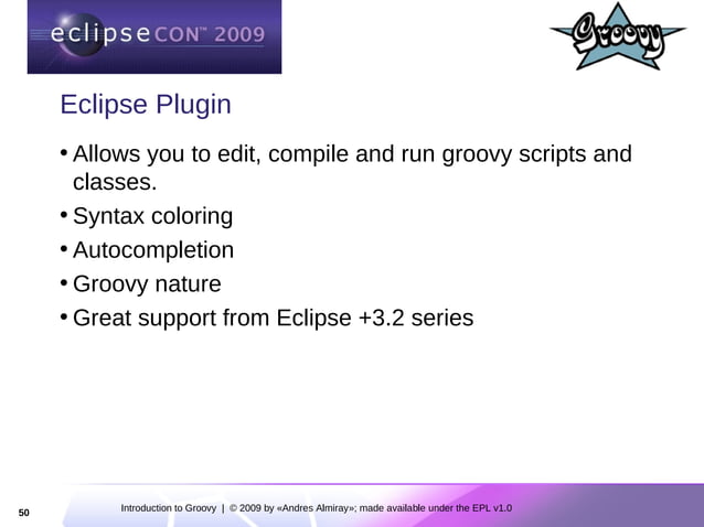 Eclipse Plugin • Allows you