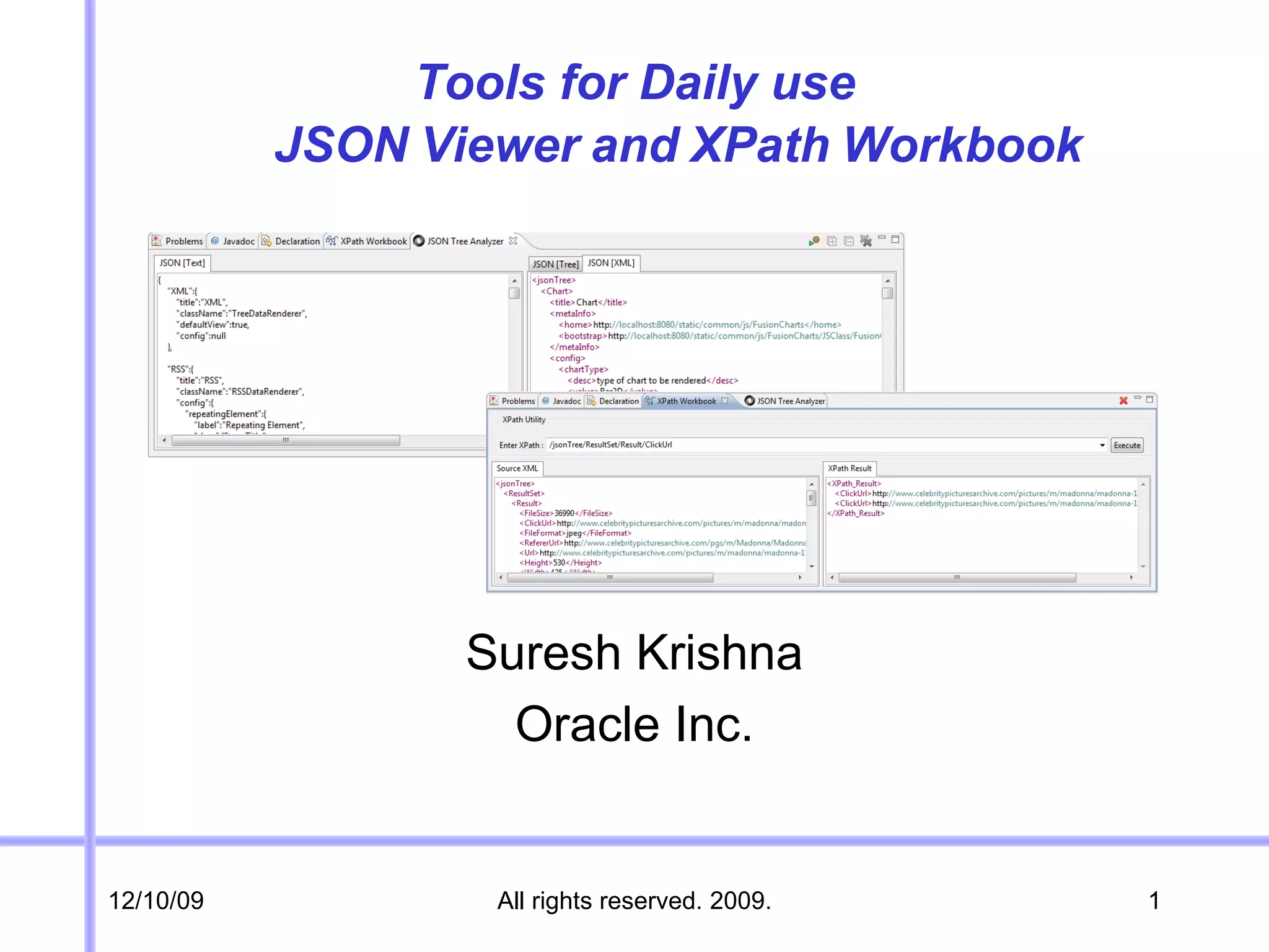 JSON Viewer XPATH Workbook