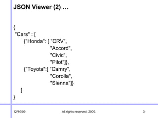 JSON Viewer XPATH Workbook