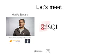 Otavio Santana
Distinguished Software Engineer, Zup Innovation
Let’s meet
@otaviojava
 