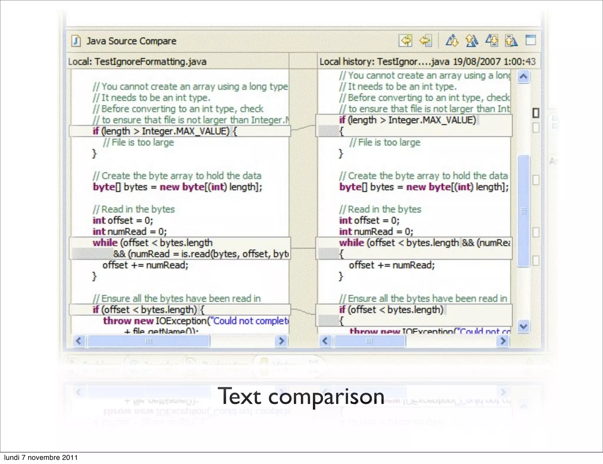 Text comparison

lundi 7 novembre 2011
 