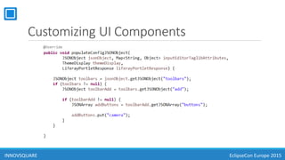 Customizing UI Components
INNOVSQUARE EclipseCon Europe 2015
 