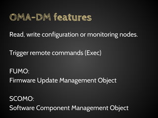 M2M, IoT, Device management: one protocol to rule them all? - EclipseCon 2014