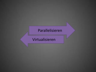 Parallelisieren

Virtualisieren
 