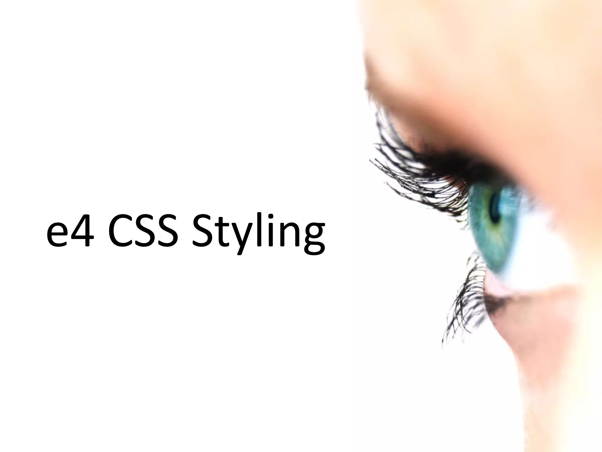 e4 CSS Styling