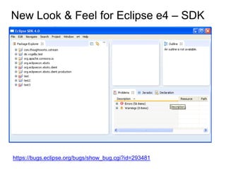 JavaLabel label = new Label(parent, SWT.NONE);label.setData("org.eclipse.e4.ui.css.id", "SeparatorLabel");CSS#SeparatorLabel {    color: #f08d00;}Assign custom attributes