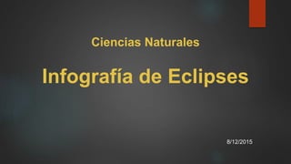 Ciencias Naturales
Infografía de Eclipses
8/12/2015
 