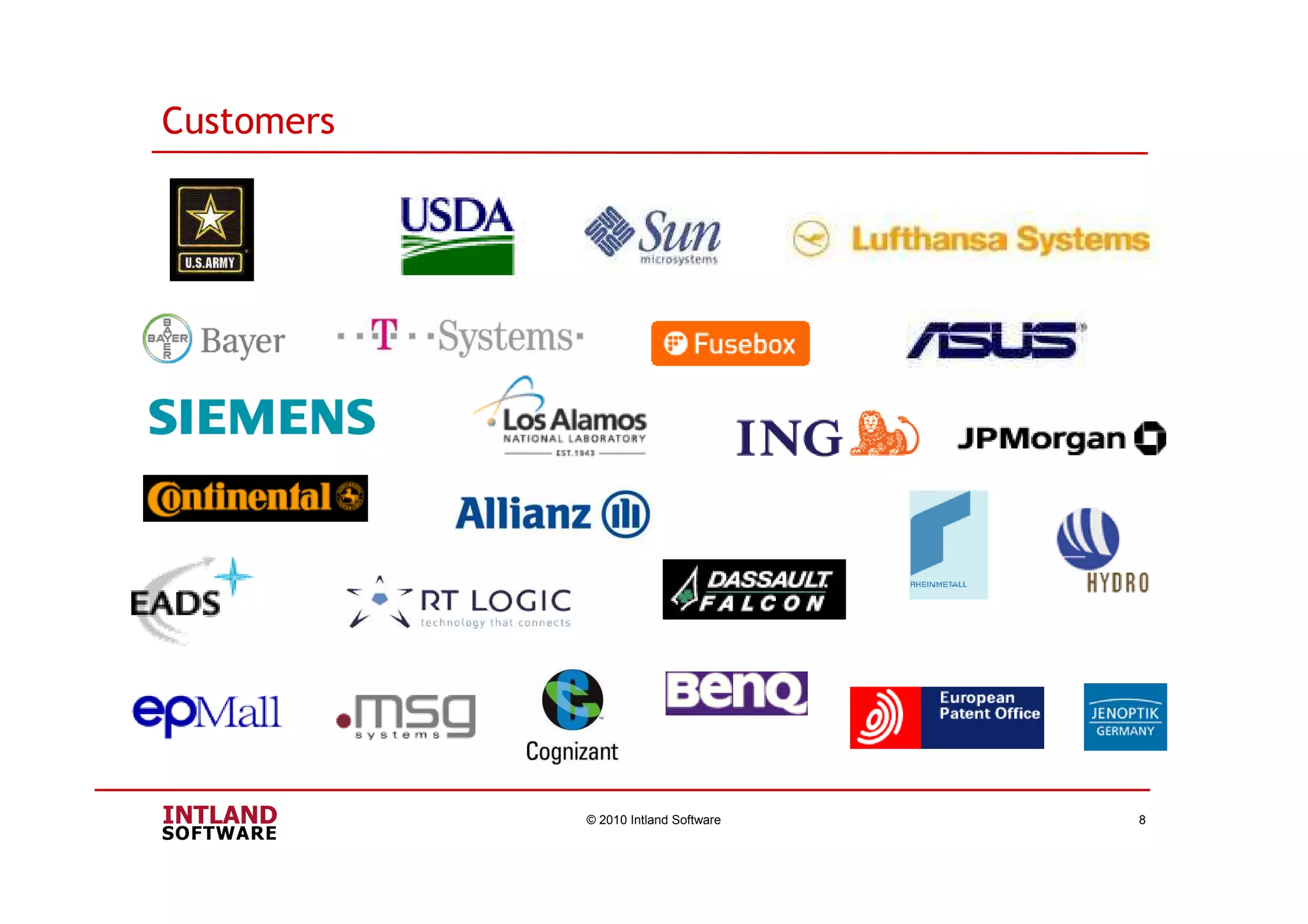 © 2010 Intland Software 8
Customers
 