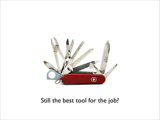 Still the best tool for the job?
 