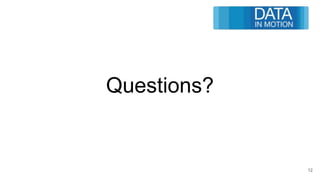 Questions?
12