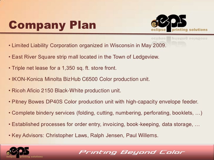 printing shop business plan sample