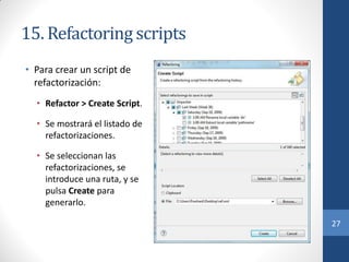 Eclipse refactoring | PDF