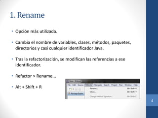 Eclipse refactoring | PDF