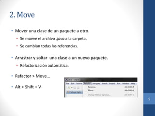 Eclipse refactoring | PDF