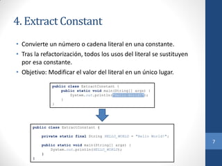 Eclipse refactoring | PDF