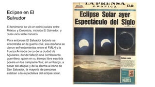 Eclipse Solar, El Salvador, 11 de Julio de 1991 | PPTX