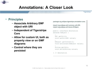 Annotations: A Closer Look <ul><li>Principles </li></ul><ul><ul><li>Associate Arbitrary EMF object with URI </li></ul></ul...