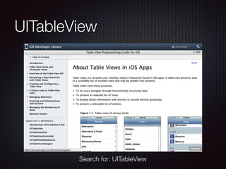 UITableView
Search for: UITableView
 