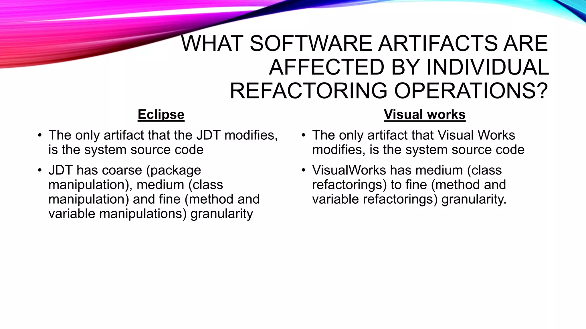 Eclipse vs Visual Works | PPT