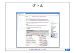  개발



                         허광남
 kenu@okjsp.pe.kr




    jsp / eclipse 정보공유 http://okjsp.pe.kr
 