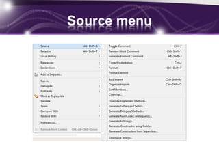 Source menu

 